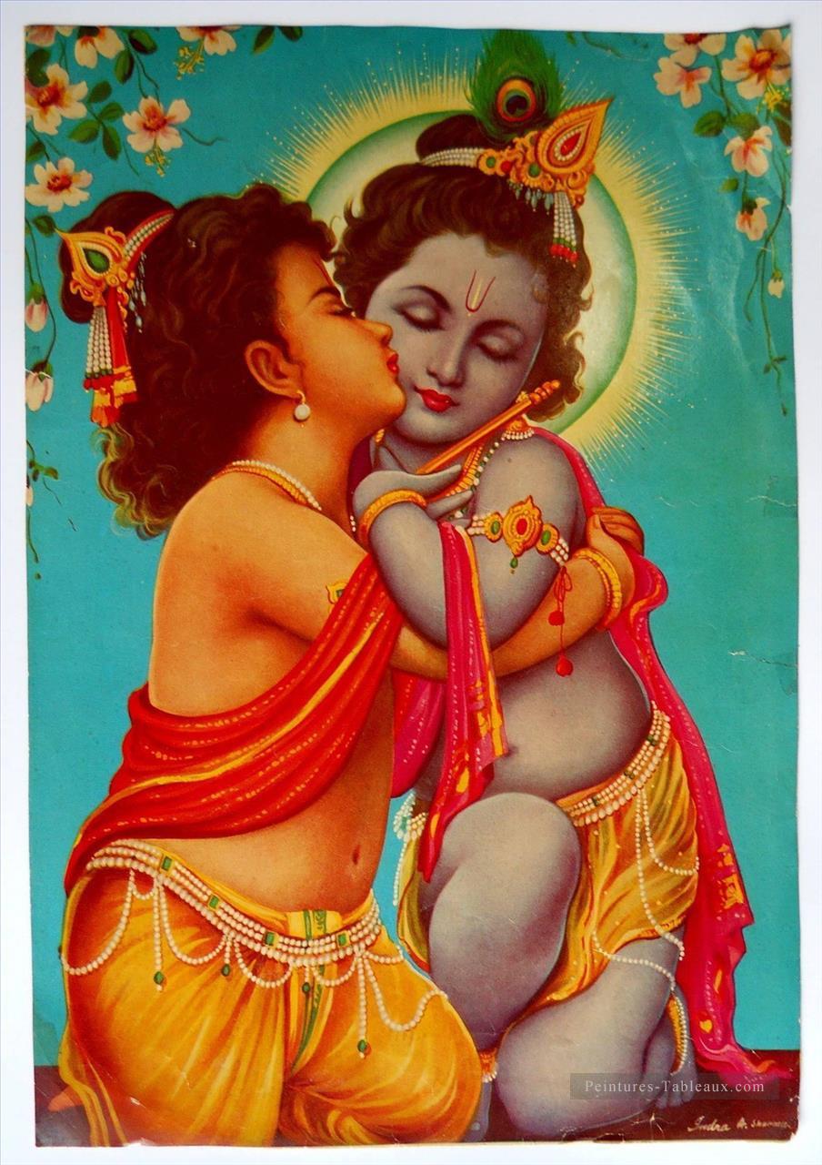 Radha Krishna 43 hindouisme Peintures à l'huile